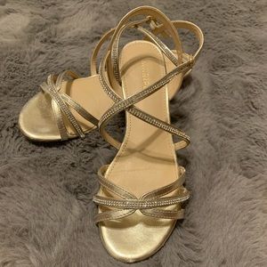 Rhinestone Gold Dress Sandals
